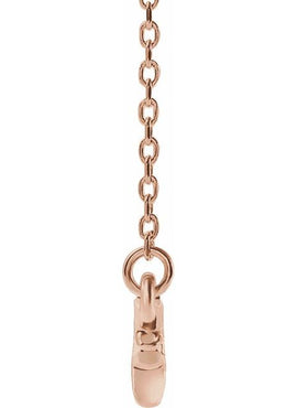 14K White Gold Branch Bar 16-18
