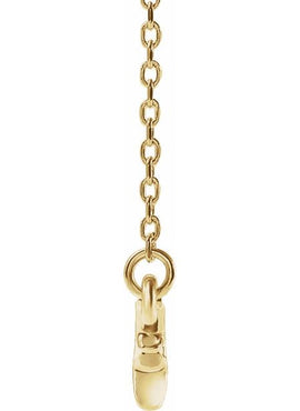 14K White Gold Branch Bar 16-18