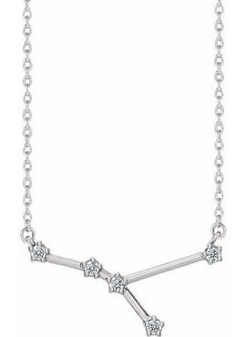 14K Yellow Gold 1/10 CTW Natural Diamond Aquarius 16-18