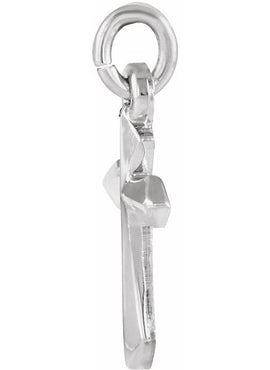 14K White Gold Cross 18