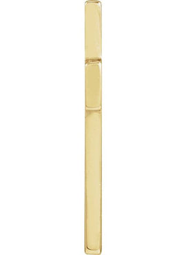 14K White Gold 18 Gauge Cross Stamping without Eyelet
