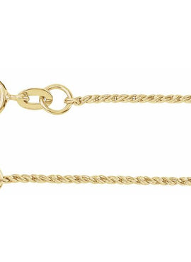 14K Yellow Gold 1 mm Twisted Wheat 24