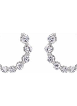 14K Yellow Gold 7/8 CTW Lab-Grown Diamond Front-Back Earrings