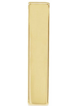 14K Yellow Gold Engravable Four-Sided Bar Pendant