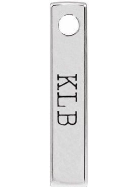 14K Yellow Gold Engravable Four-Sided Bar Pendant