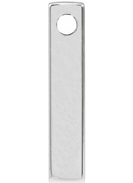 14K Yellow Gold Engravable Four-Sided Bar Pendant