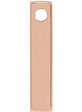 14K Yellow Gold Engravable Four-Sided Bar Pendant