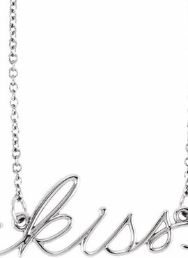 Sterling Silver Kiss 16 1/2