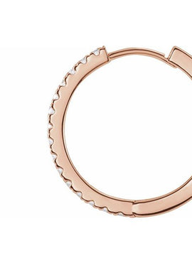 14K Yellow Gold 1/5 CTW Lab-Grown Diamond 10 mm Hoop Earrings