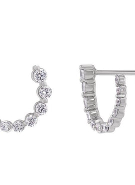 14K Yellow Gold 7/8 CTW Lab-Grown Diamond Front-Back Earrings