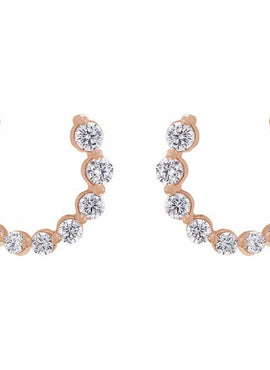 14K Yellow Gold 7/8 CTW Lab-Grown Diamond Front-Back Earrings
