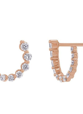 14K Yellow Gold 7/8 CTW Lab-Grown Diamond Front-Back Earrings