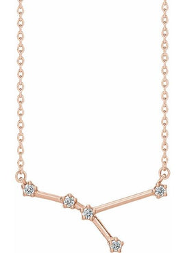 14K Yellow Gold 1/10 CTW Natural Diamond Aquarius 16-18