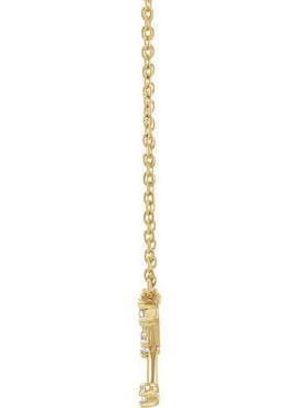 14K Yellow Gold 1/10 CTW Natural Diamond Aquarius 16-18