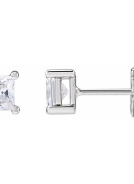 14K White Gold 2.5 mm Square 1/5 CTW Lab-Grown Diamond Earrings