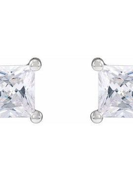 14K White Gold 2.5 mm Square 1/5 CTW Lab-Grown Diamond Earrings