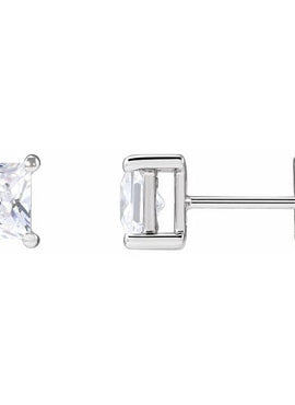 14K White Gold 2.5 mm Square 1/5 CTW Lab-Grown Diamond Earrings