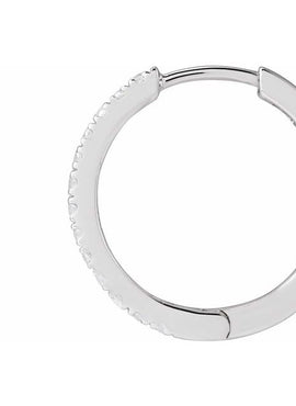 14K Yellow Gold 1/5 CTW Lab-Grown Diamond 10 mm Hoop Earrings
