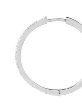14K Yellow Gold 1/5 CTW Lab-Grown Diamond 10 mm Hoop Earrings