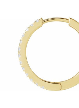 14K Yellow Gold 1/5 CTW Lab-Grown Diamond 10 mm Hoop Earrings