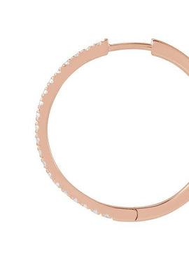 14K Yellow Gold 1/5 CTW Lab-Grown Diamond 10 mm Hoop Earrings