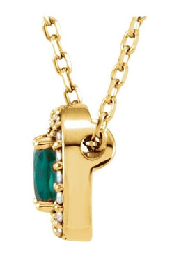 14K Yellow Gold Natural Sky Blue Topaz & .04 CTW Natural Diamond 16