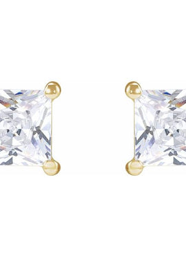 14K White Gold 2.5 mm Square 1/5 CTW Lab-Grown Diamond Earrings