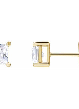 14K White Gold 2.5 mm Square 1/5 CTW Lab-Grown Diamond Earrings