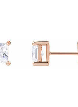 14K White Gold 2.5 mm Square 1/5 CTW Lab-Grown Diamond Earrings