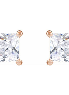 14K White Gold 2.5 mm Square 1/5 CTW Lab-Grown Diamond Earrings