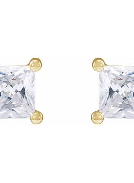 14K White Gold 2.5 mm Square 1/5 CTW Lab-Grown Diamond Earrings