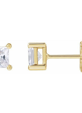 14K White Gold 2.5 mm Square 1/5 CTW Lab-Grown Diamond Earrings