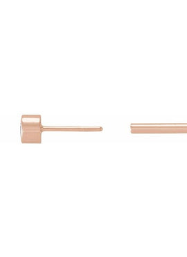 14K Rose Gold .02 CT Natural Diamond Earring