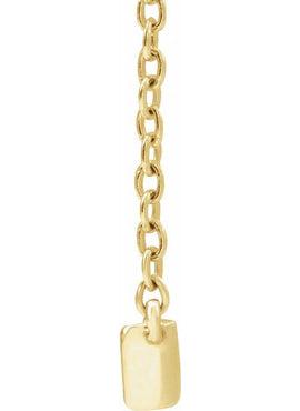 14K Yellow Gold 3/8 CTW Lab-Grown Diamond Bar 16-18
