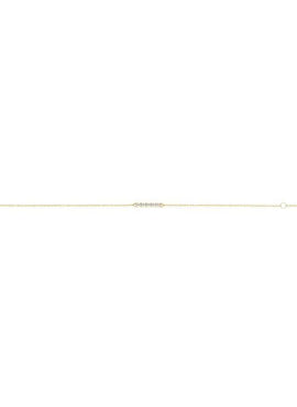 14K Yellow Gold Natural Turquoise Bar 6 1/2-7 1/2