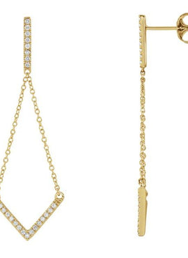 14K Yellow Gold 1/4 CTW Natural Diamond Earrings