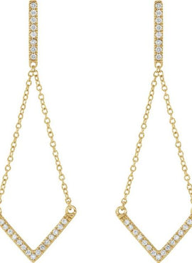 14K Yellow Gold 1/4 CTW Natural Diamond Earrings