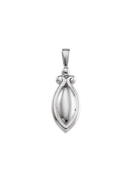 14K Yellow/White Gold Vintage-Inspired Pendant