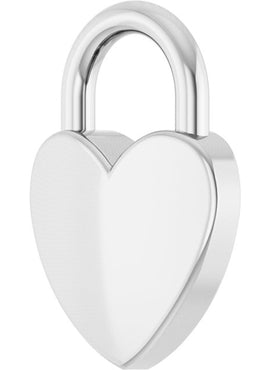 14K Yellow Gold Engravable Heart Lock Pendant