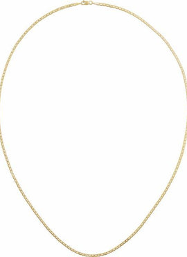 14K Yellow Gold 2.25 mm Curbed Anchor 18