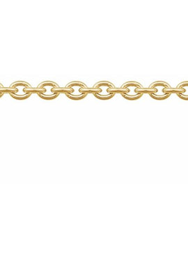 18K Yellow Gold 2.2 mm Cable Chain by the Inch