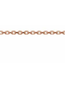 14K Rose Gold 1.4 mm Diamond-Cut Cable Chain by the Inch