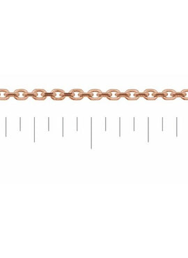 14K Rose Gold 1.4 mm Diamond-Cut Cable Chain by the Inch