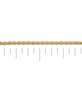 14K White Gold Recycled Metal 1 mm Wheat Chain by the Inch
