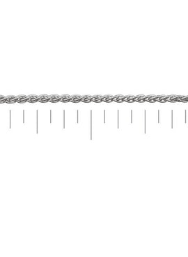 14K White Gold Recycled Metal 1 mm Wheat Chain by the Inch