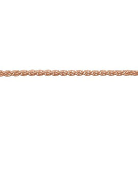 14K White Gold Recycled Metal 1 mm Wheat Chain by the Inch