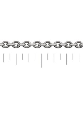 Sterling Silver 1.75 mm Diamond-Cut Cable Chain by the Inch