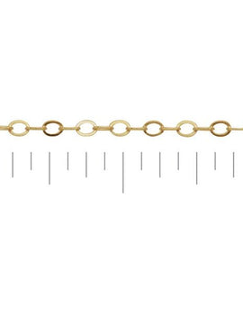 14K Yellow Gold 1.3 mm Flat Cable 24