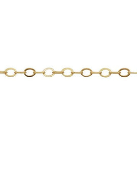 14K Yellow Gold 1.3 mm Flat Cable 24
