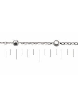 14K Yellow Gold .85 mm Faceted Beaded Cable 7